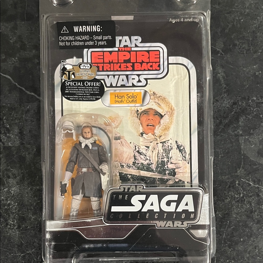 Star Wars The Empire Strikes Back Han Solo Figure in Gray and White
